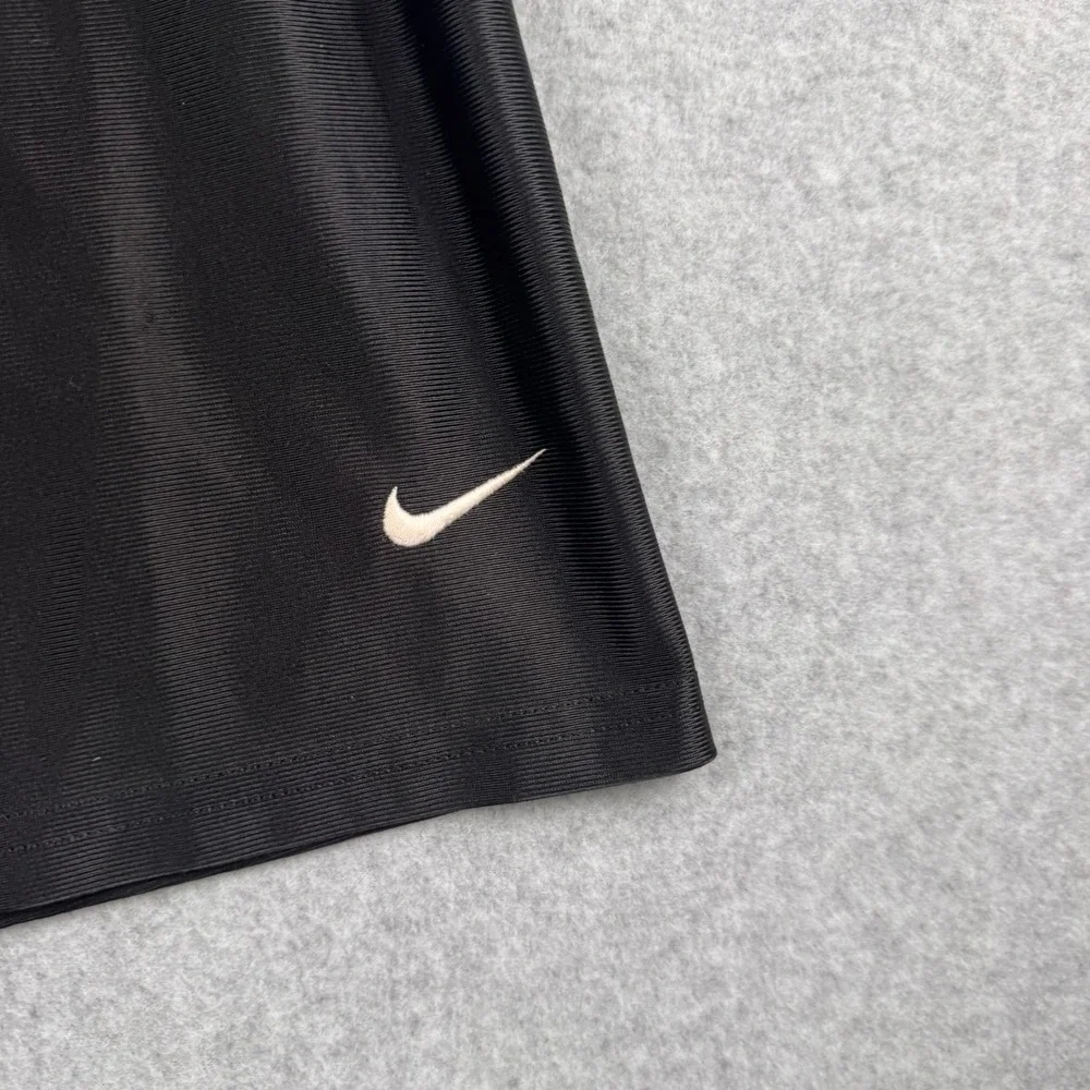 Nike Shorts Mens Large Black Dazzle Swoosh Logo Basketball Gym Athletic Pull On